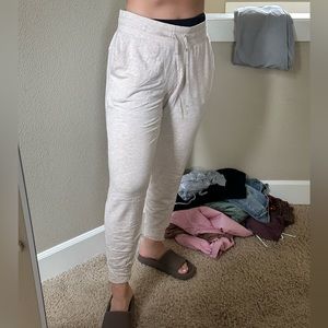 lululemon athletica Light Heathered Beige Jogger Pants